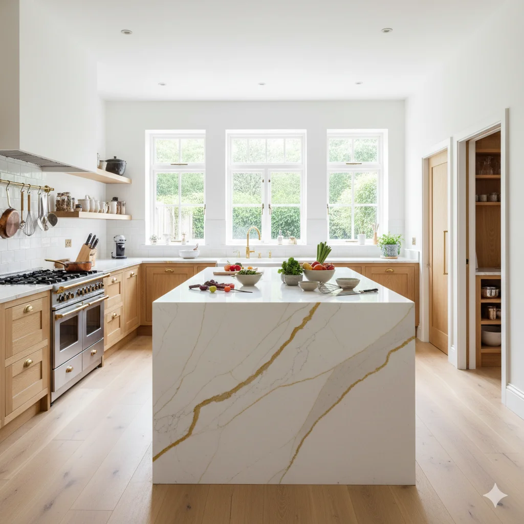 Sample of Quartz Calacatta Gold