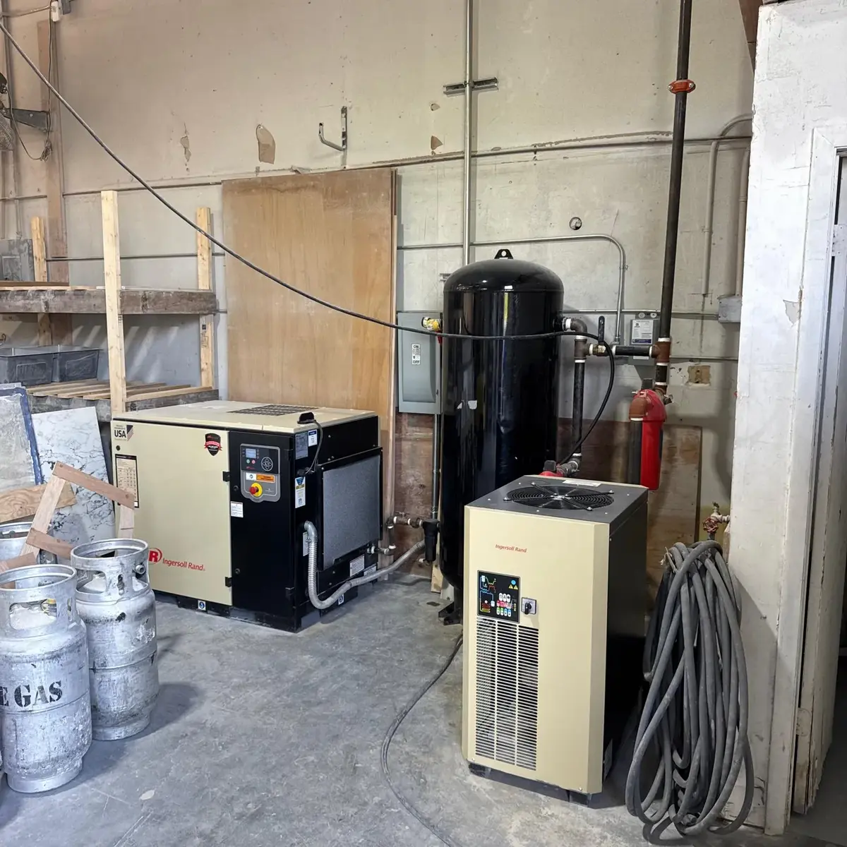 Compressed air system for marble and granite fabrication in Lake Worth