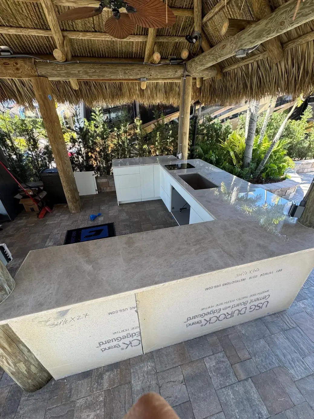 Granite outdoor kitchen bar countertops in Lake Worth